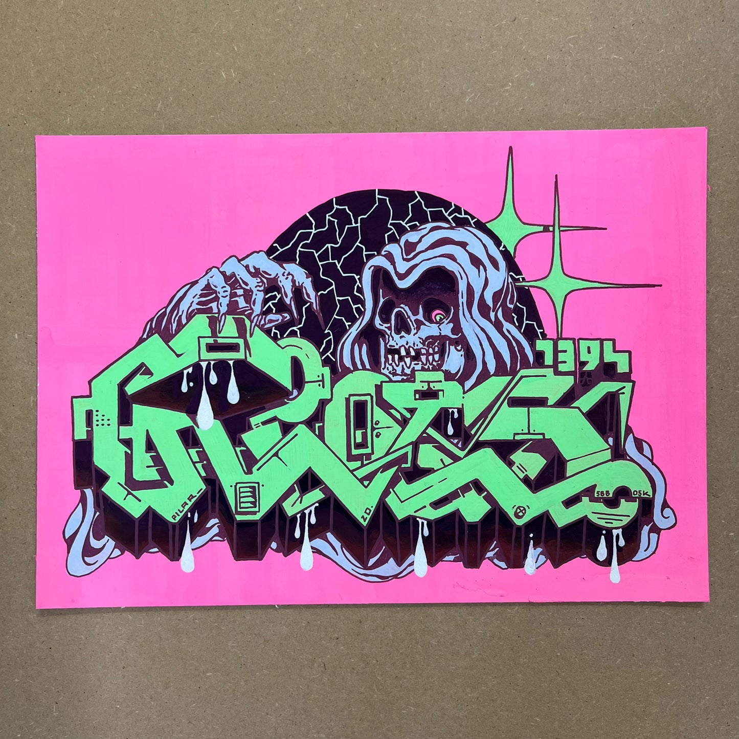 Acrylic RIOTs neon 2