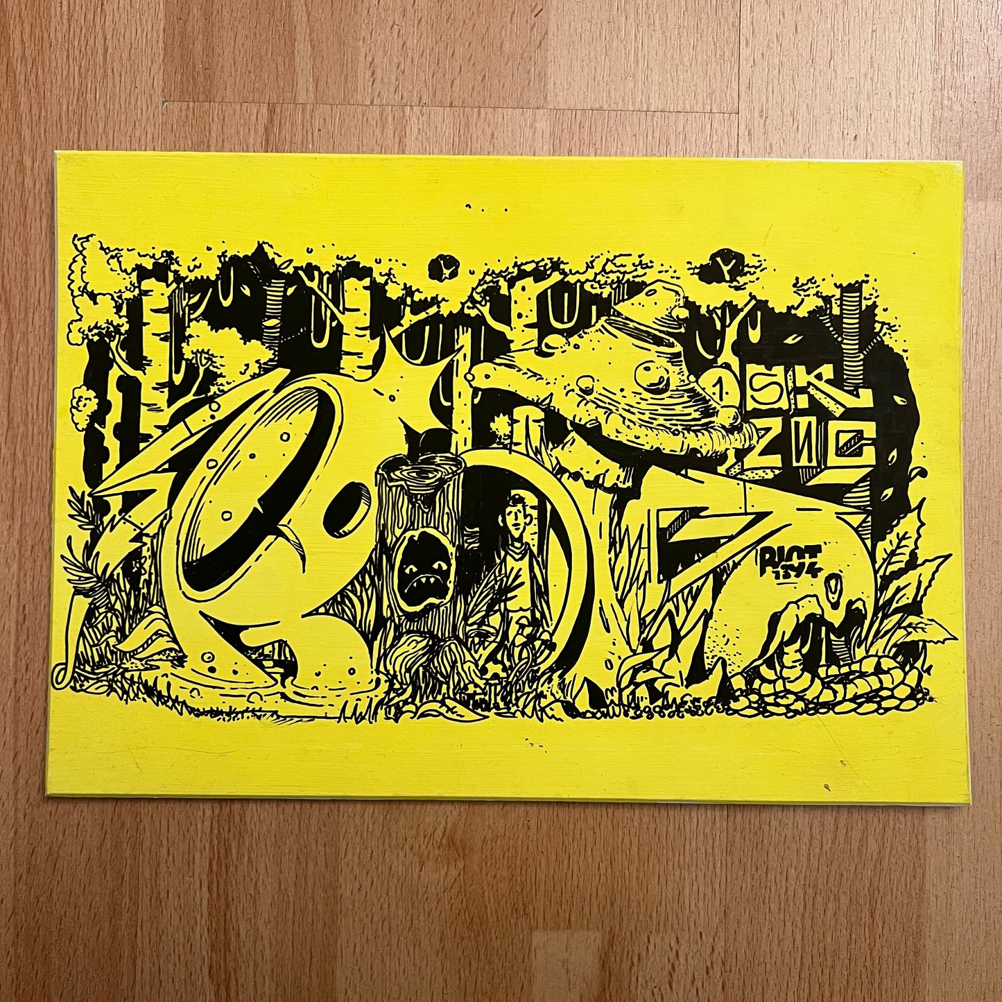 Acrylic Riots  yellow